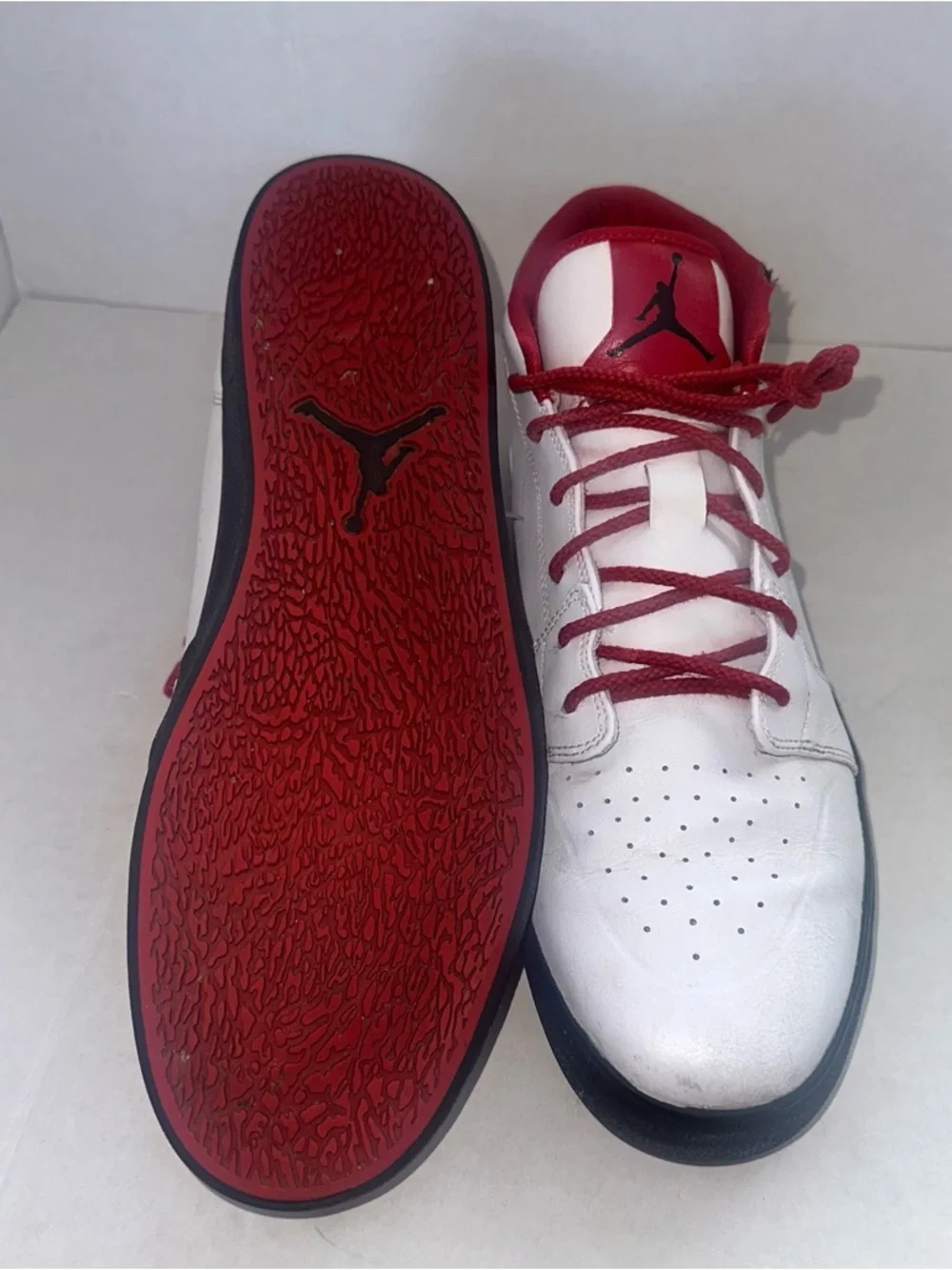 Nike Air Jordan 1 Retro V.1 Chukka 'White Gym Red' Black Mens  SZ 11 535992-101